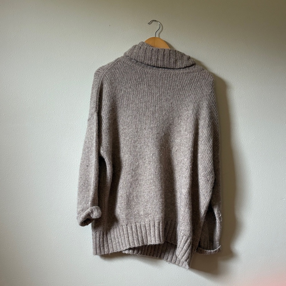 Jenni Kane Taupe Turtleneck Sweater